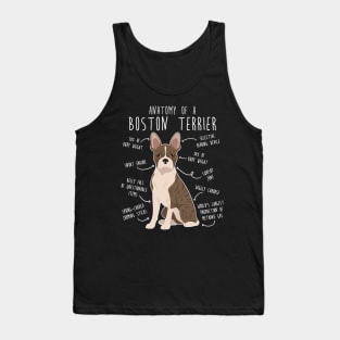 Brindle Boston Terrier Dog Anatomy Tank Top